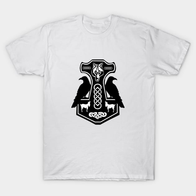 Norse Thor's Hammer T-Shirt by imphavok